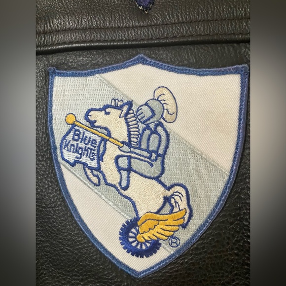 Harley Davidson Police Motorcycle Vest Size XL Patched Leather Blue Knights - Picture 11 of 16